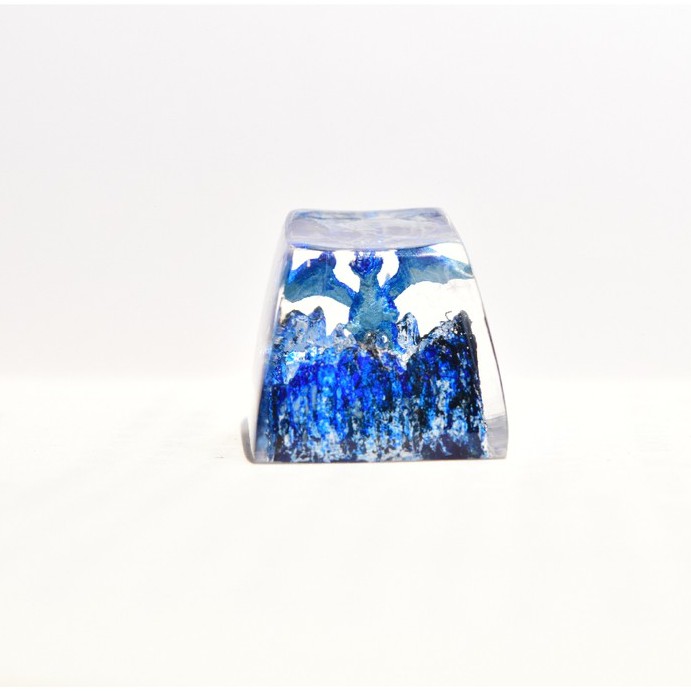 Keycap rồng băng màu xanh
