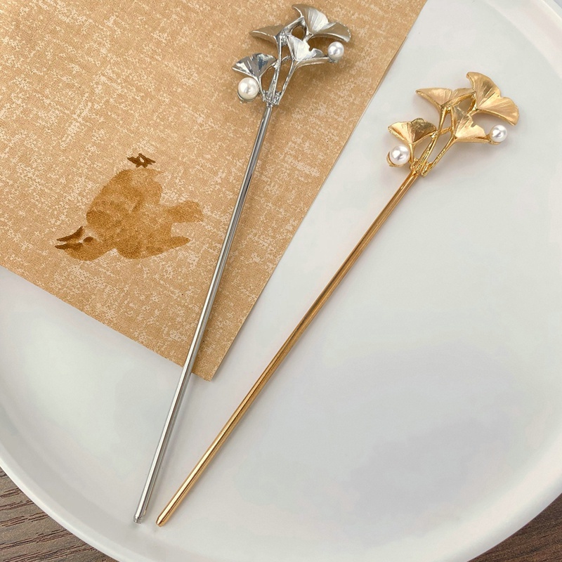 Kẹp Tóc Kim Loại Hình Chiếc Lá Thời Trang Cho Nữ