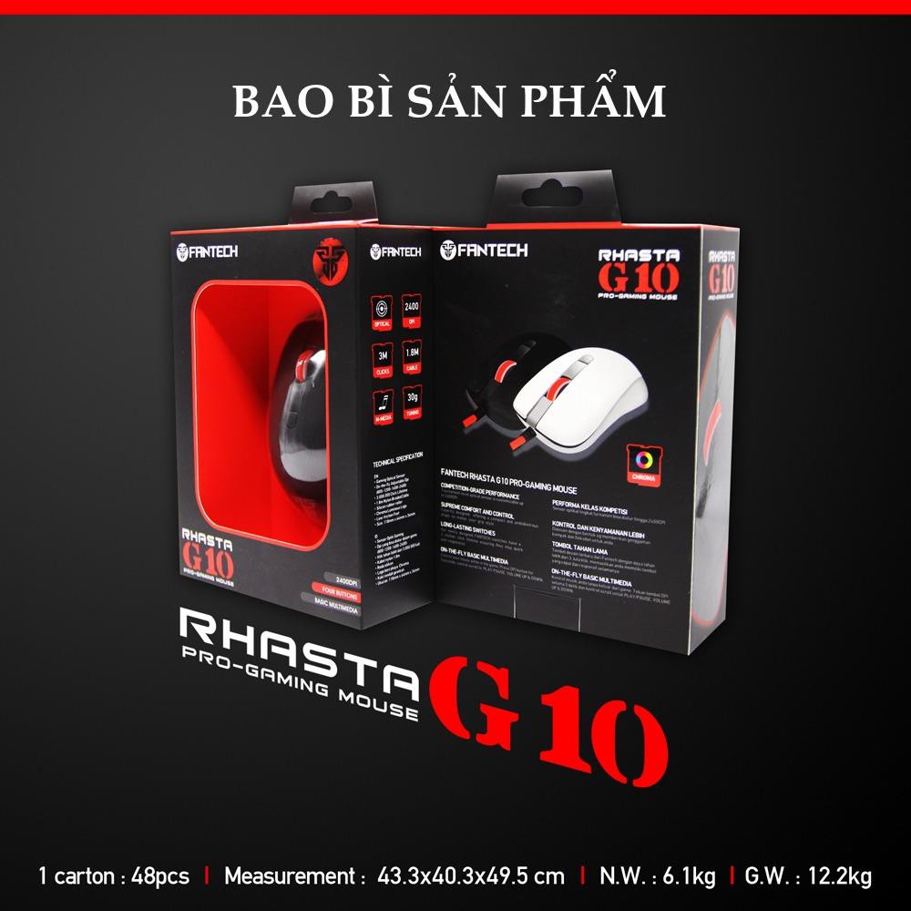 Chuột máy tính Gaming  FANTECH G10 RHASTA 2400 DPI – Đèn LED CHROMA - Hãng chính hãng - Bảo hành 12 tháng 1 đổi 1