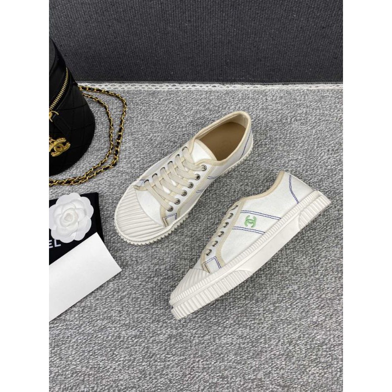 Giày thể thao CHANEL vải nhập khẩu cổ thấp 𝘾𝙝𝙖𝙣𝙚𝙡