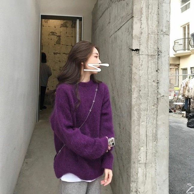 Áo sweater Dệt Kim Cổ Tròn Dáng Rộng Thời Trang Hàn Quốc 2022