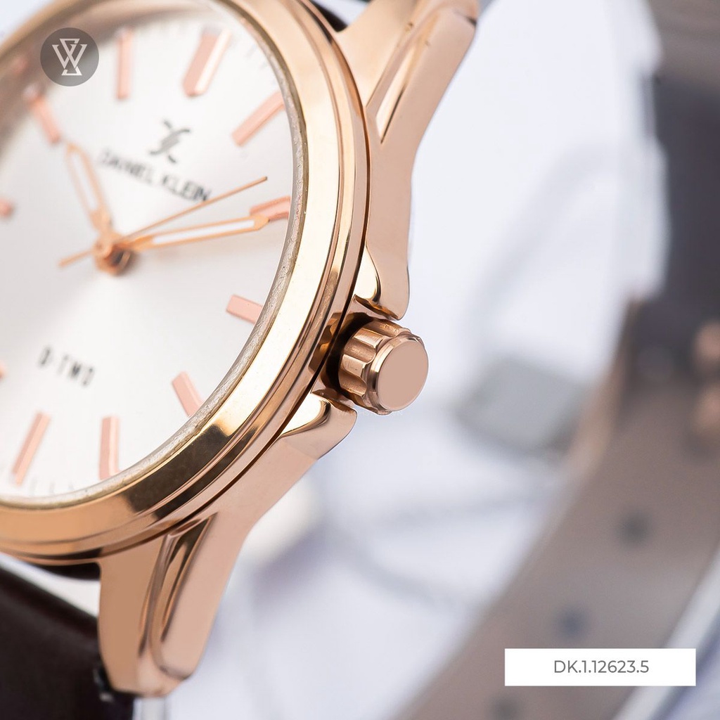Đồng Hồ Quartz Nữ Daniel Klein WATCHSTORE DK.1.12623.5 Mặt Kính Khoáng 33mm, Dây Da, Vỏ Thép Không Gỉ