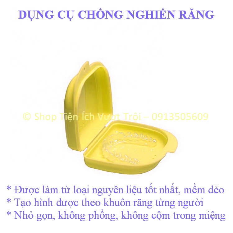 Miếng chống nghiến răng hiệu quả, gọn nhỏ, không vướng, không cộm, dùng cho cả người lớn và trẻ em-Tiện Ích Vượt Trội