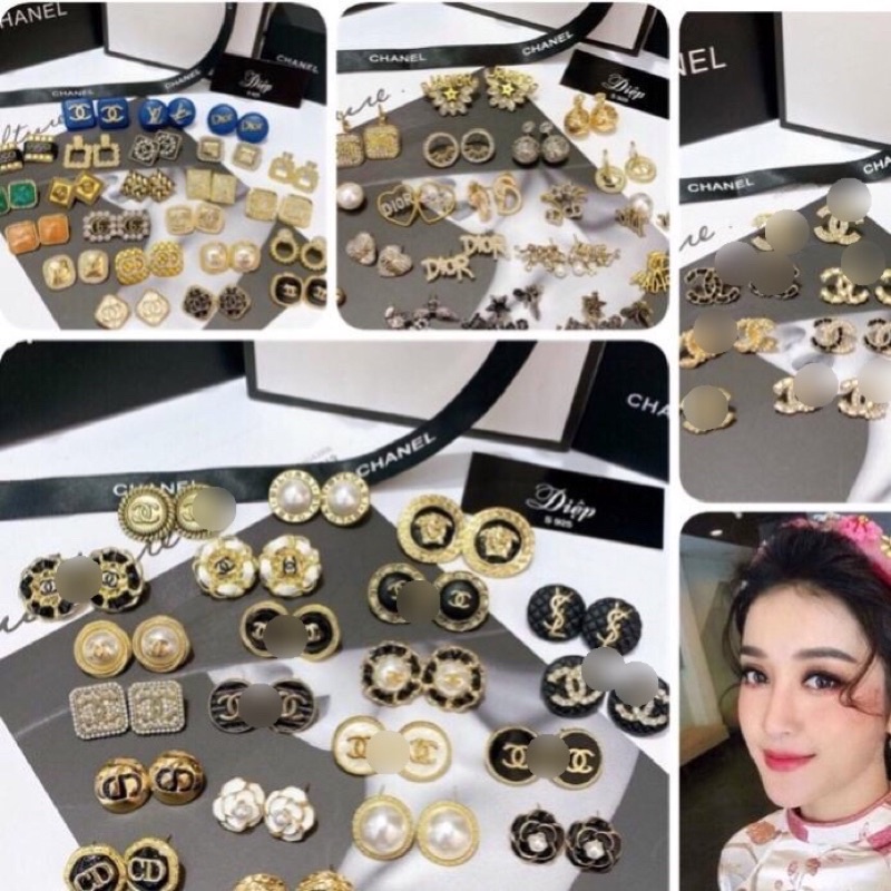 Bông tai hãng cao cấp, khuyên tai nữ xinh, phụ kiện trang sức Hari korea accessories