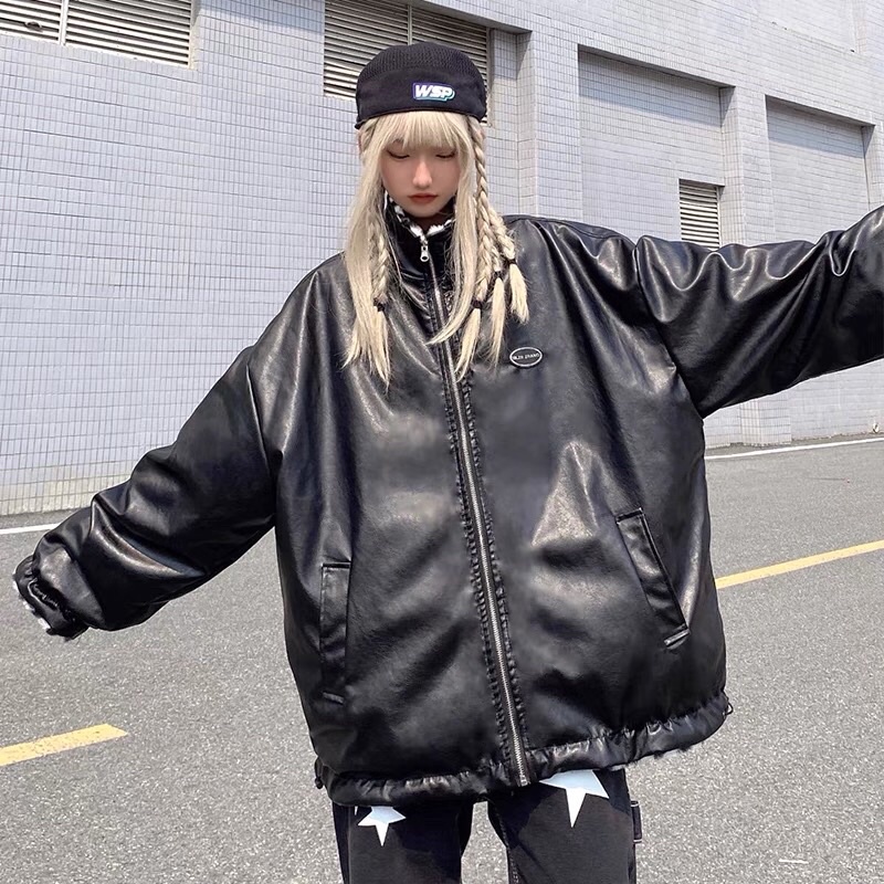 ÁO KHOÁC DA 2 MẶT KẺ CARO