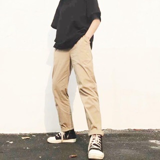 Quần Basic Kaki Đen + Tan