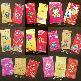 Bao li xi sỉ 1200 cái (200 xấp) bao lì xì tết 2019