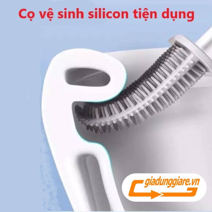 Dụng cụ cọ vệ sinh toilet nhà tắm chất liệu silicon mềm dẻo làm sạch mọi ngóc ngách khó cọ chùi rửa - giadunggiare.vn