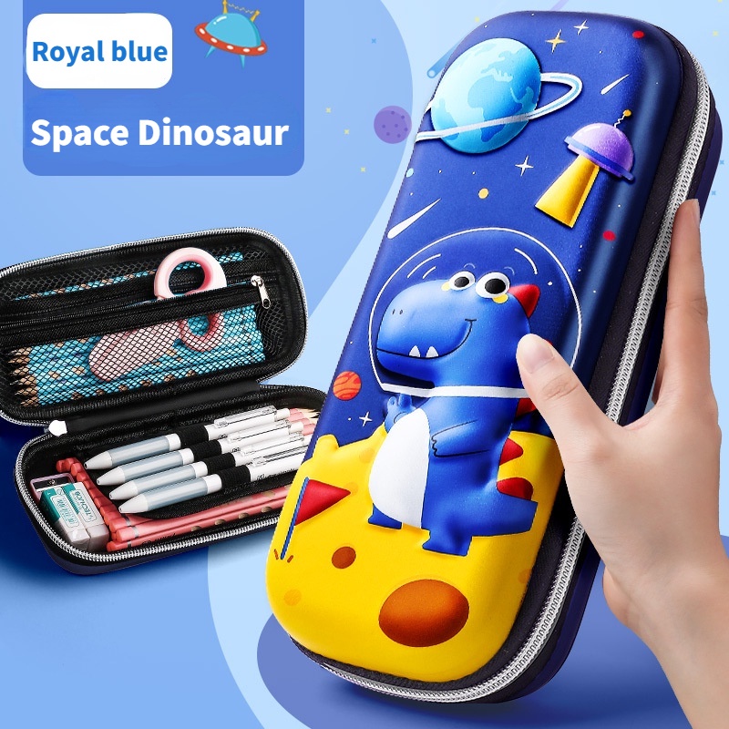 Túi Đựng Bút Chì / Đồ Trang Điểm Cỡ Lớn In Hình Kỳ Lân 3D Dễ Thương Cho Bé Gái