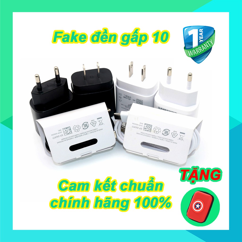 [Combo ] Sạc + Cáp Samsung 25W Note 10, Note 10 Plus, S10 5G, A90, A80, A70 và Cáp C to C  - CAM KẾT CHUẨN ZIN 100%