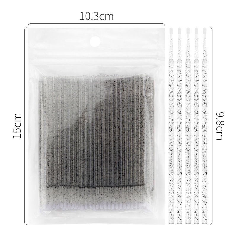 Set 100 Tăm Bông Cotton Dùng Một Lần Hỗ Trợ Nối Mi Đa Năng