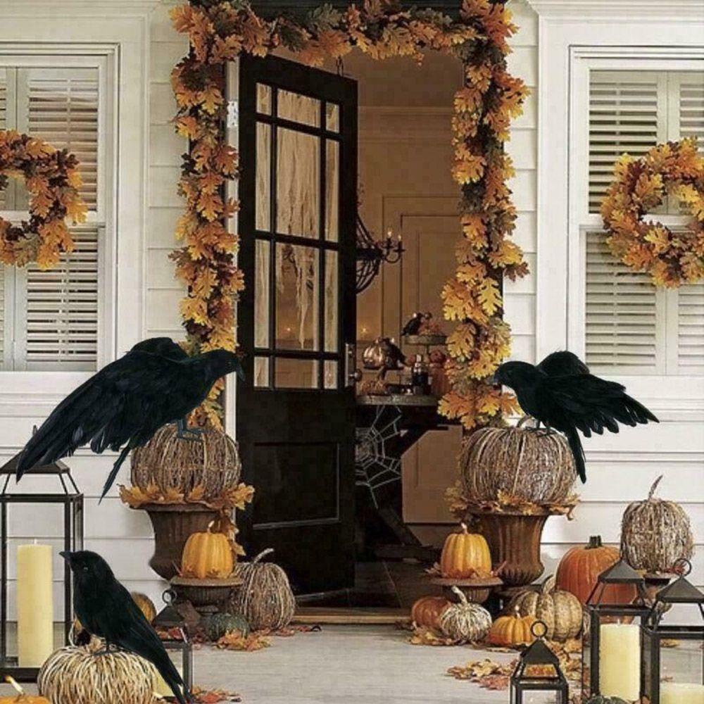 Jane Đạo Cụ Trang Trí Halloween Quạ Đen Mới