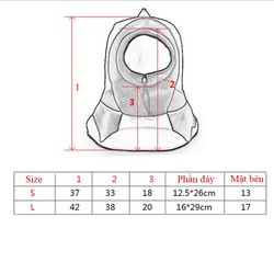 Balo du lịch dạng rút cho chó mèo (kích thước xem hình mô tả)