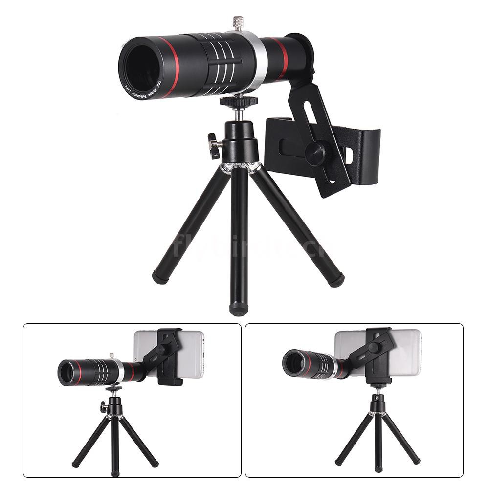 18X Optical Zoom Mobile Phone Telephoto Lens with Tripod for iPhone Samsung HTC Nokia Sony Black

Features:
12X magnific