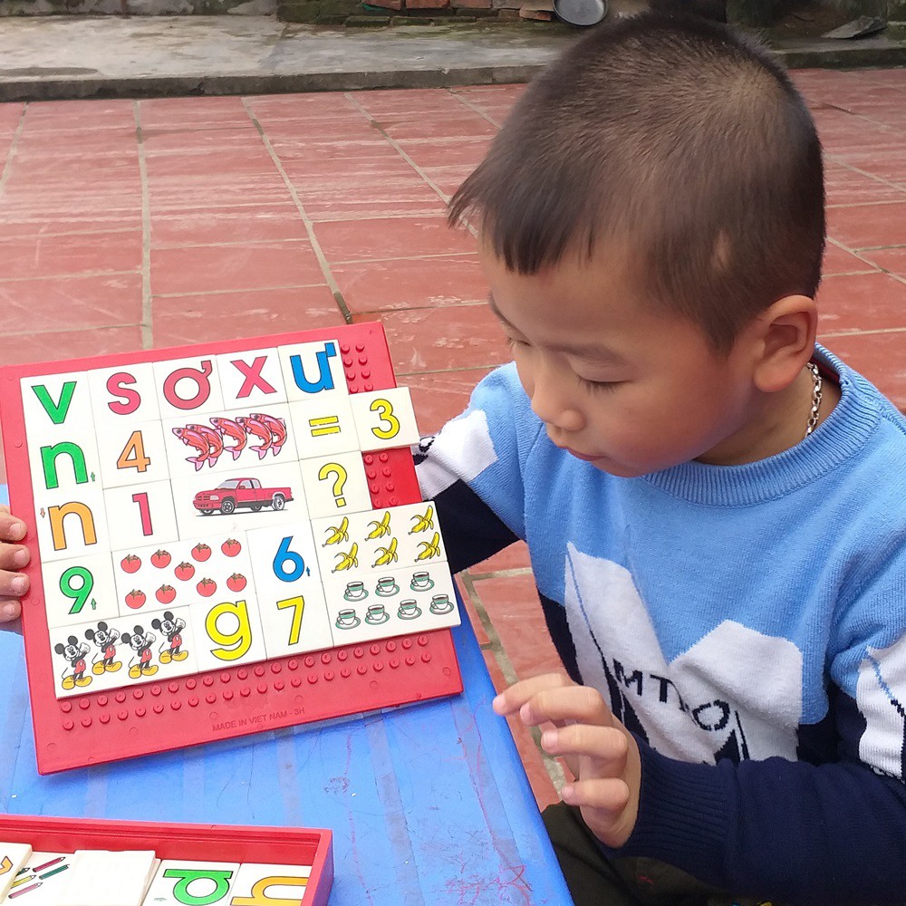 (Miễn phí dạy bé học tại nhà qua ZALO, FACE) Đồ chơi cho bé học chữ số, tính toán - B7- SpellCount