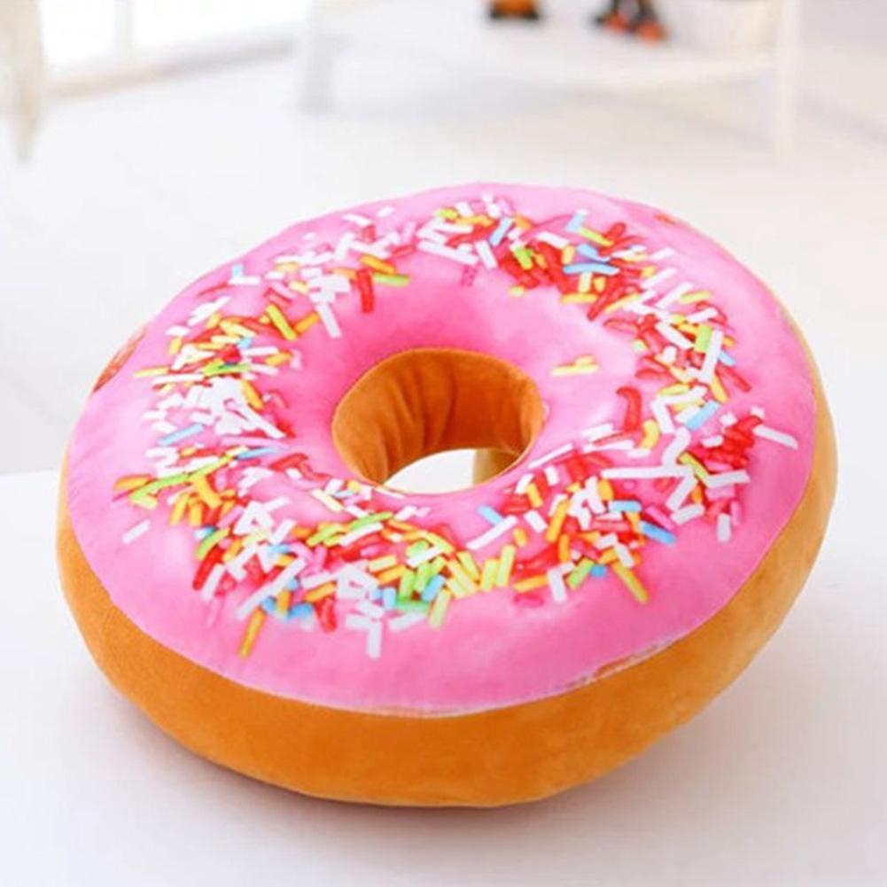 Bao Gối Đệm In Hình Bánh Donut 3d, Không Có Lõi