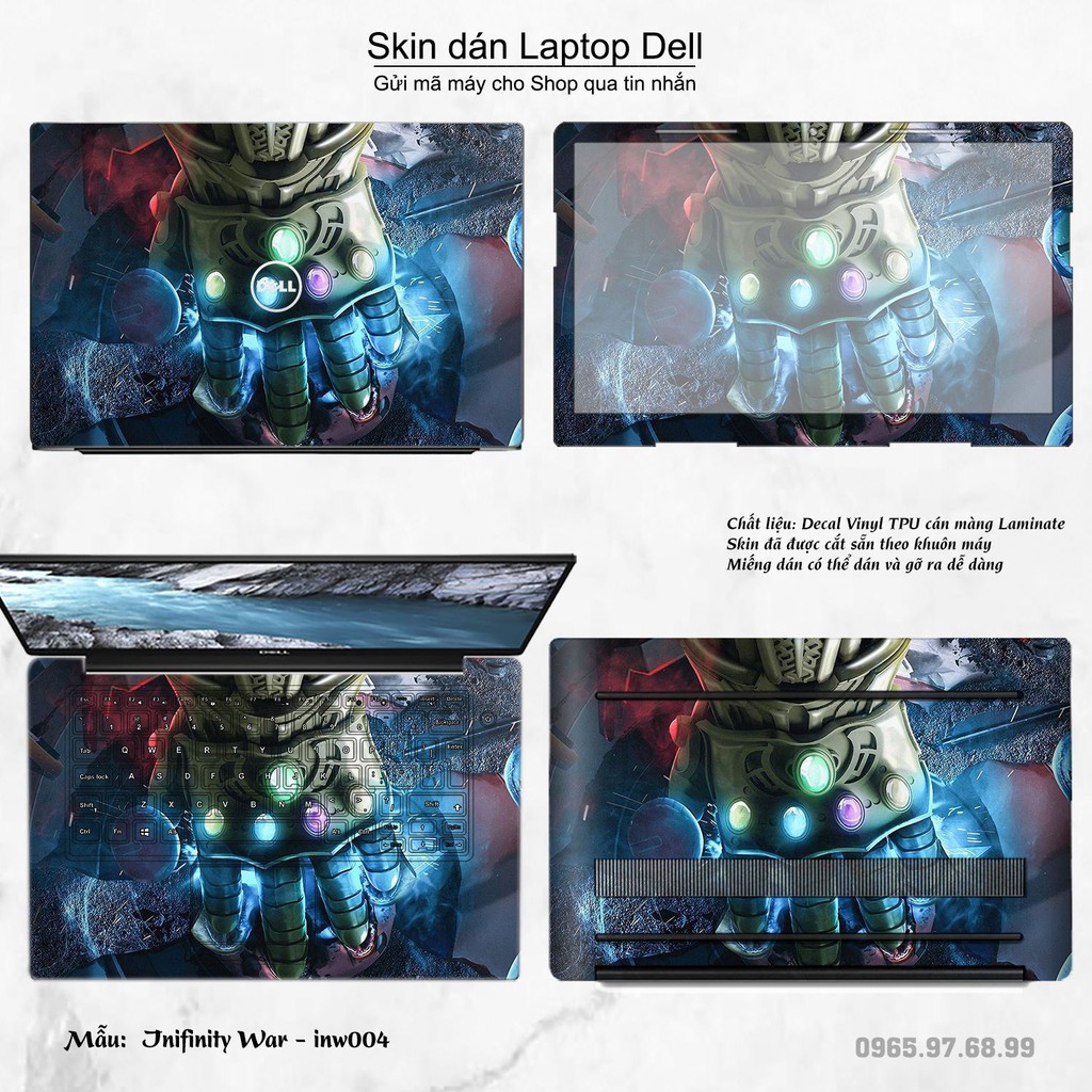 Skin dán Laptop Dell in hình Inifinity War (inbox mã máy cho Shop)