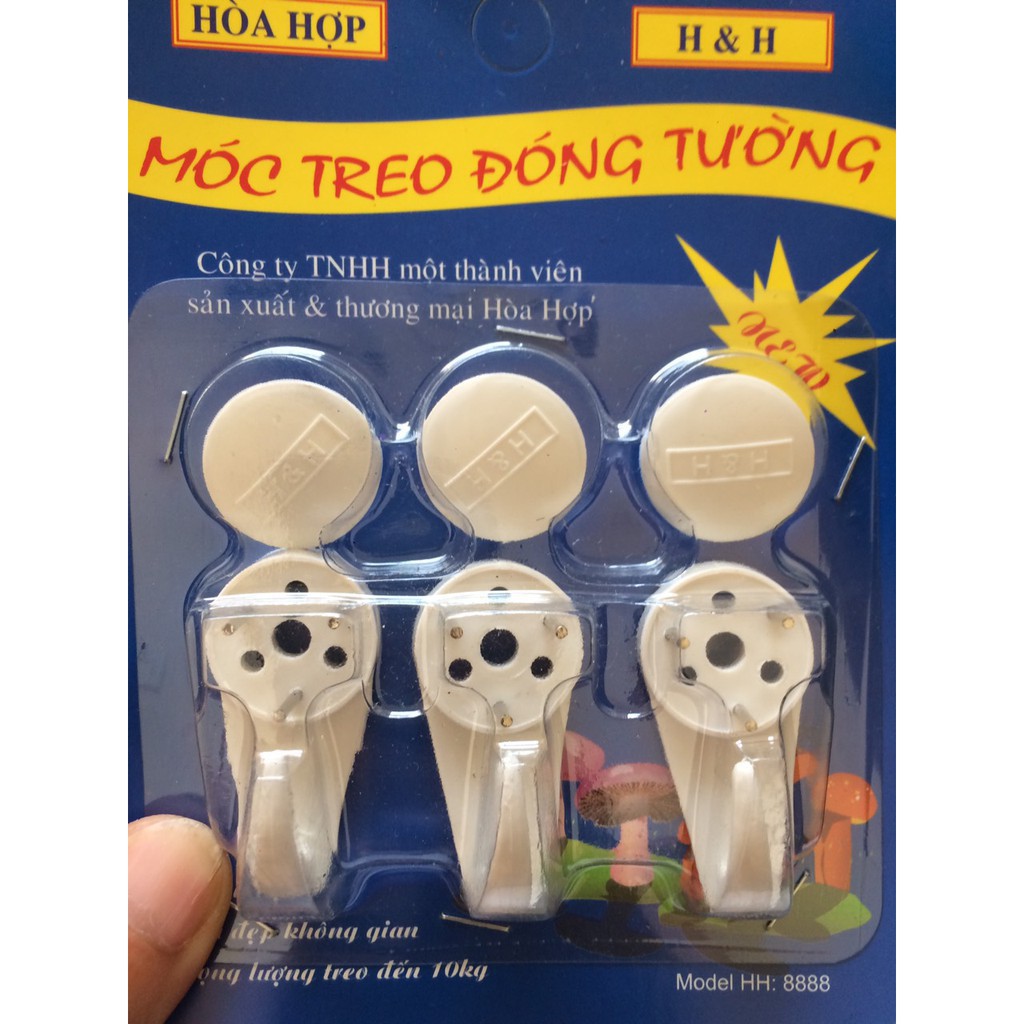 móc đóng tường 3 đinh