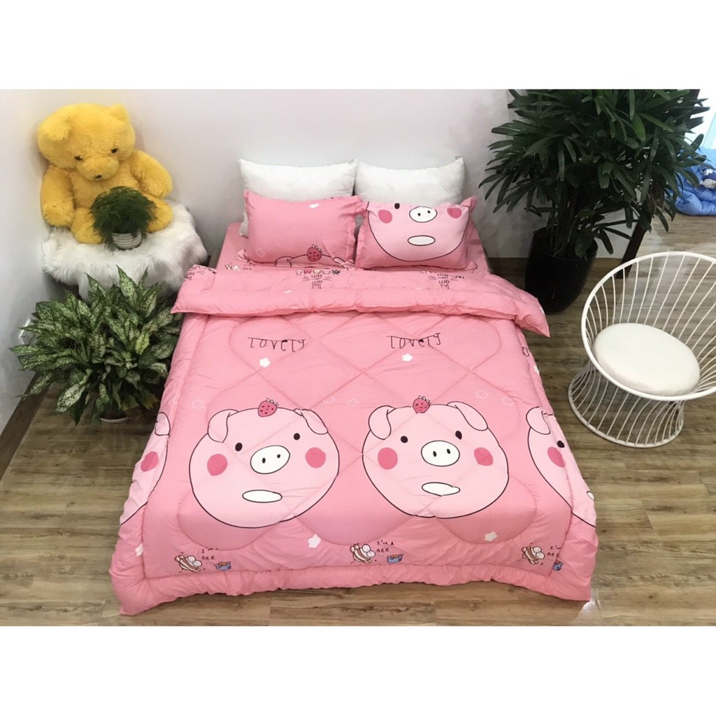 Bộ chăn phao ga gối poly cotton Emmidecor các mẫu hot