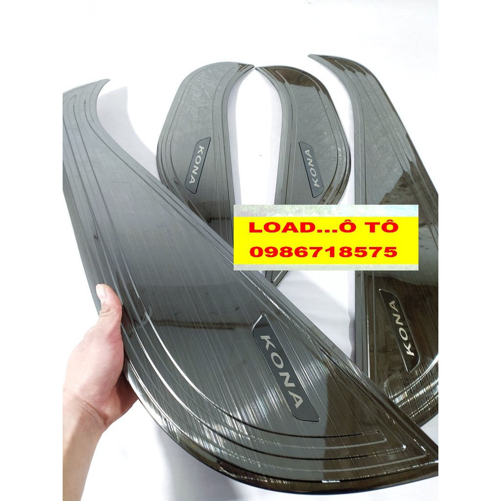 Tapbi Cánh Cửa, Màng Loa xe Huyndai Kona 2022-2018 Mẫu Vân Titan Cao Cấp, Bộ ốp Titan chống trầy xước Tapli