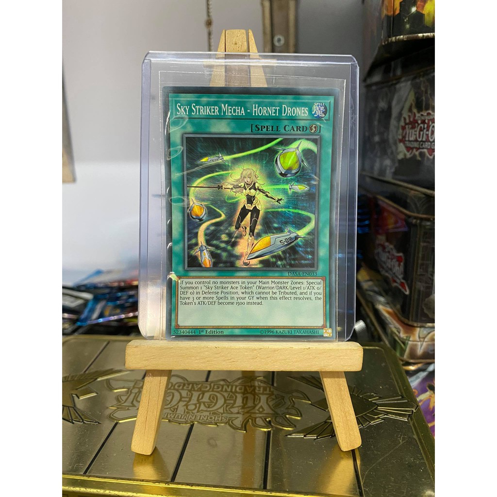 [ Dưa Hấu Yugioh ] Lá bài thẻ bài Sky Striker Mecha - Hornet Drones - Super Rare - Tặng bọc bài nhựa bảo quản