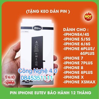 Pin táo EU cho táo 4s/5/5s/SE/6/6Plus/6S/6SPlus/7/7Plus/8/8Plus/X/Xs