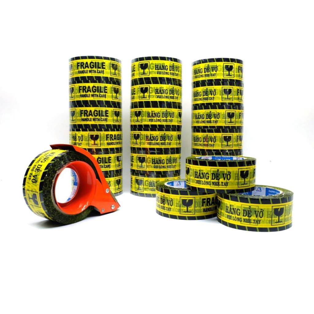 Băng keo hàng dễ vỡ loại 100 yard, nặng 200g ( 1 cây 1kg2 ), siêu dính, nhiều keo