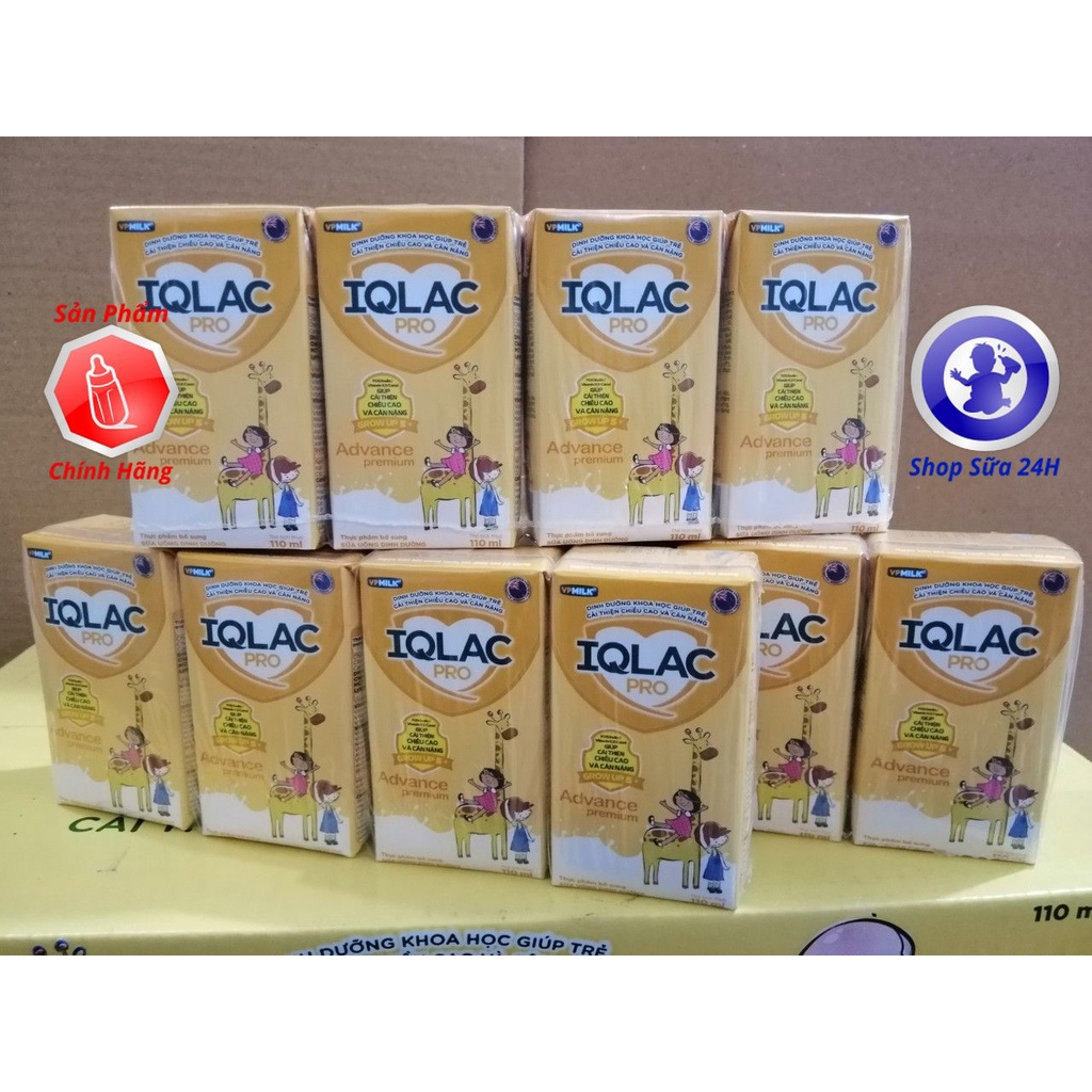 Thùng Sữa Bột Pha Sẵn VPMilk IQLac Pro Advance Premium 110ml x 48 hộp