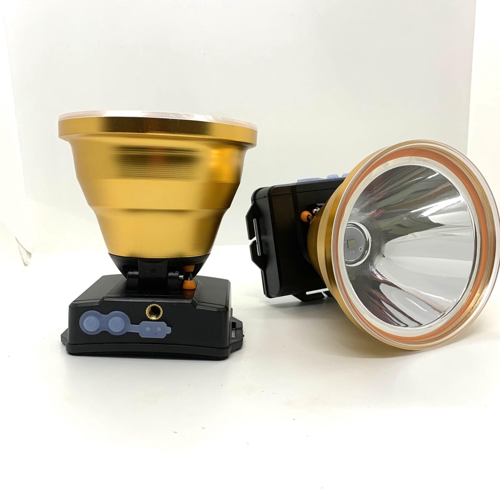 Đèn pin đội đầu siêu sáng, đèn đeo đầu Mango 5 Full sáng gom chiếu xa chóa lớn 10cm