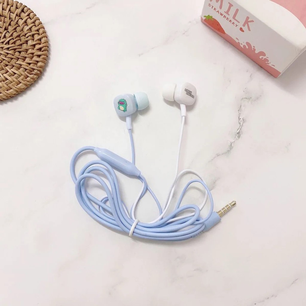 Tai Nghe Kiểu Dáng Hoạt Hình Dễ Thương Hinh Khủng Long Nhét Tai Có Dây màu sắc đẹp hot trend