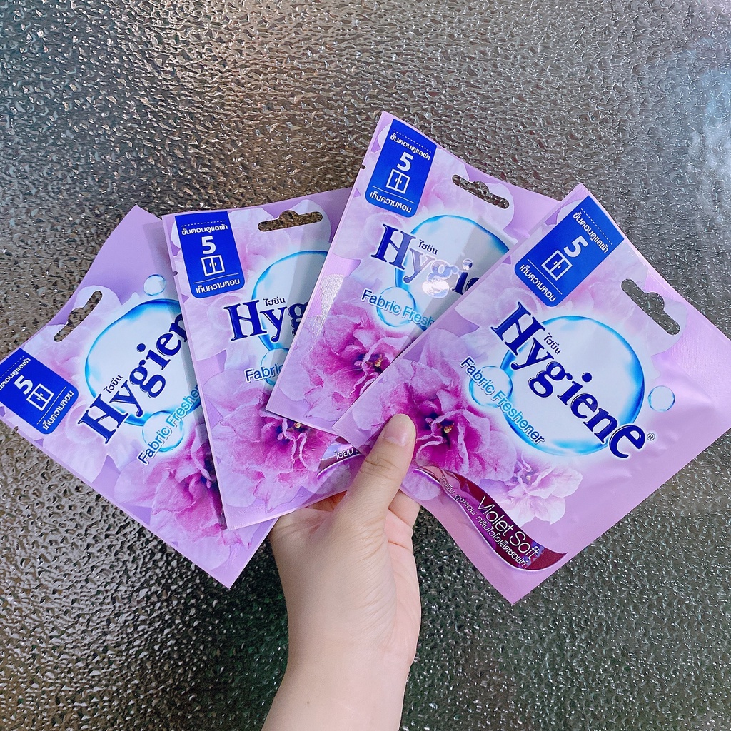 Túi Thơm Hygiene Màu Tím Treo Tủ Quần Ảo Thái Lan Chống Ẩm Khử Mùi Hiệu Quả Violet Soft 8gr