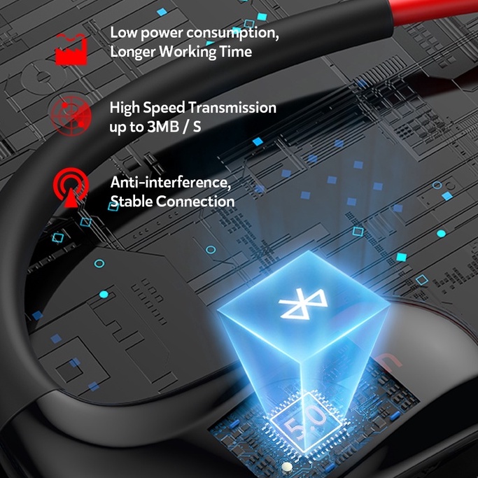 Dacom Tai Nghe Thể Thao Dacom G93 Chống Thấm Nước IPX7 Không Dây Bluetooth Có mic 20 Giờ Và Phụ Kiện