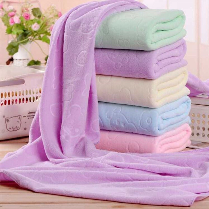 Khăn tắm mỏng to mềm mịn sợi nano siêu thấm hút 70x140cm