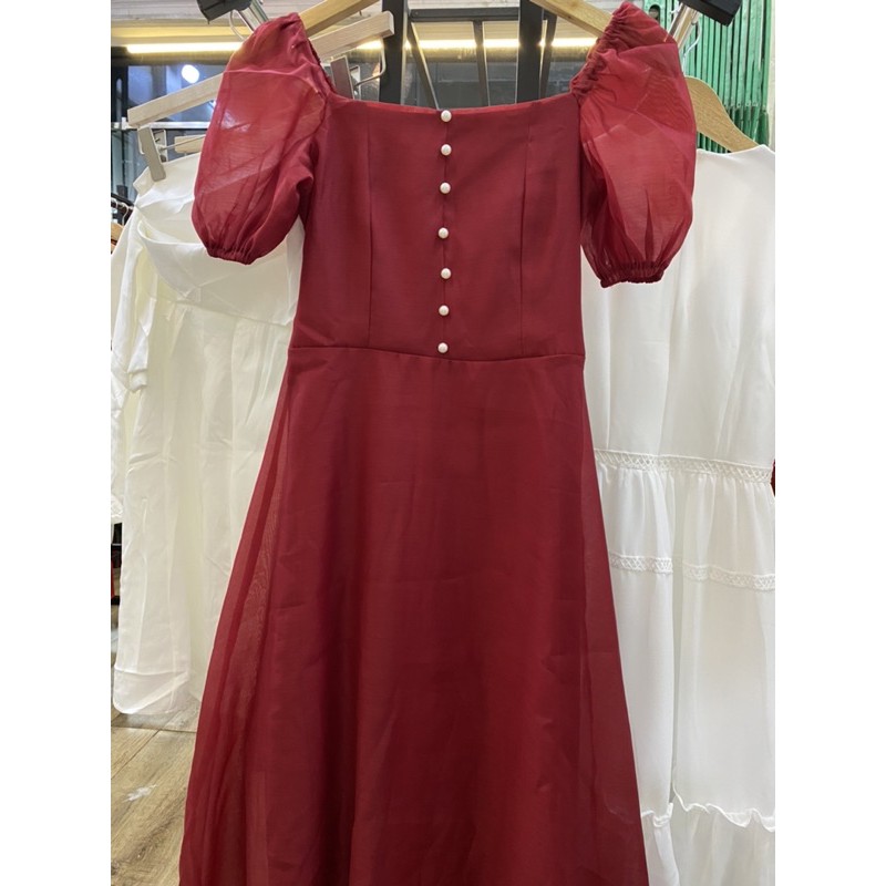 Đầm noel đỏ dễ thương mặc dự tiệc dạo phố cực bánh bèo vải may 2 lớp cực đẹp [7 TƠ KIẾNG MÀU ĐỎ] | BigBuy360 - bigbuy360.vn