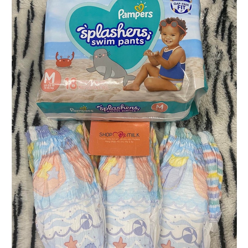 (Tách lẻ) Tã/bỉm quần bơi đi biển cho bé nhập từ USA Pampers Splashers Swim Diapers nhiều size S,M,L