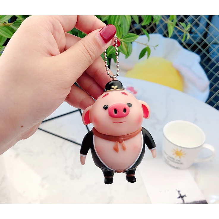 Móc khóa nhân vật hoạt hình con lợn con heo treo balo xe máy móc khóa quà tặng lưu niệm đáng yêu