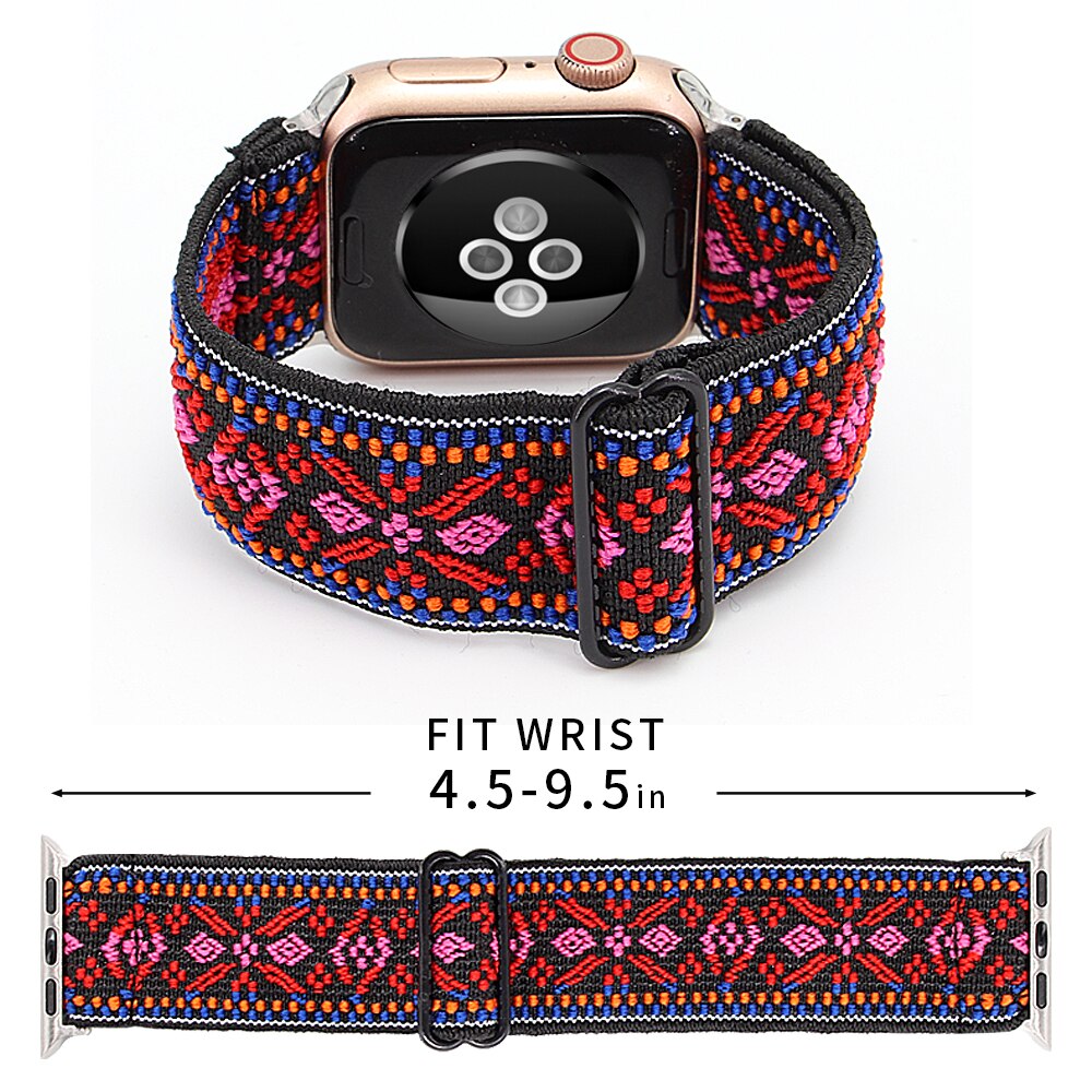 Dây đeo đồng hồ bằng nylon thích hợp cho Apple Watch 6 Se 5 4 3 2 1 38mm 40mm 42mm 44mm