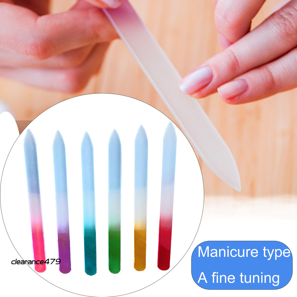 (Hàng Mới Về) Bộ 6 Cây Dũa Móng Tay Thủy Tinh Hai Mặt Sử Dụng Tại Nhà | BigBuy360 - bigbuy360.vn