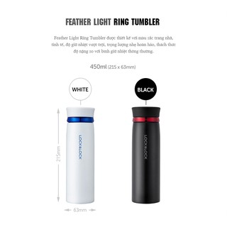 Bình Giữ Nhiệt Lock&Lock Feather Light LHC4131BKR (450ml)