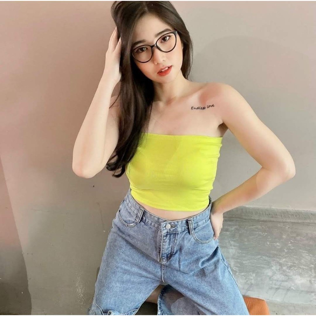 Áo ống chất borip xịn sò cam kết hàng y hình kèm ảnh thật chính chủ ( free size dưới 53kg)