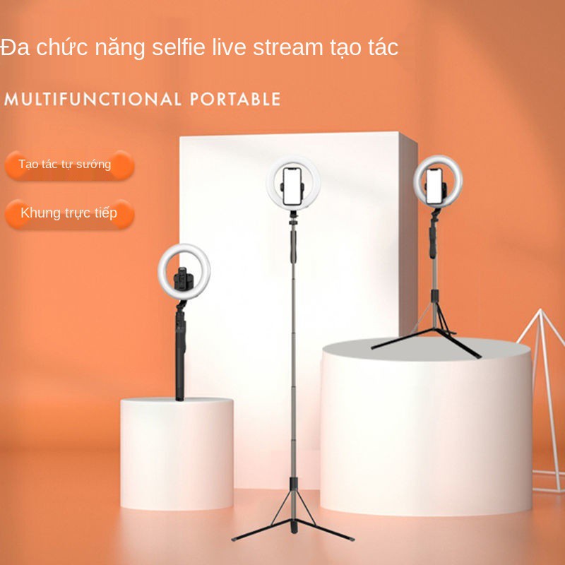 ❆✵Gậy chụp ảnh tự sướng hoàn toàn động đa chức năng giá đỡ điện thoại di tạo tác lấp đầy ánh sáng máy mạng người