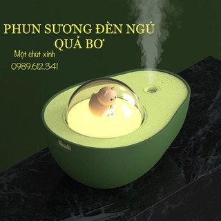 Máy phun sương tích hợp đèn ngủ quả bơ❤️freeship-ảnh thật🍀 Máy phun sương tích hợp đèn ngủ quả bơ