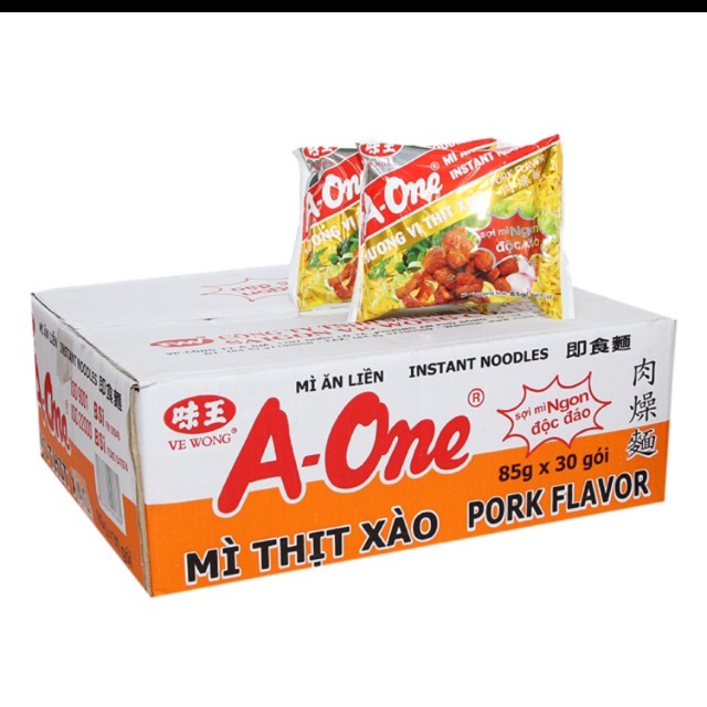 Thùng 30 gói mì thịt xào Aone