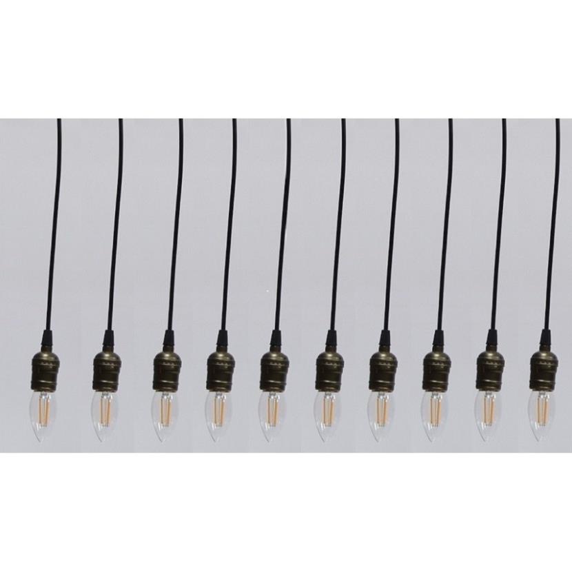 Bộ 10 dây đèn thả cổ điển Vintage bóng led Edison hình quả nhót C35 4w
