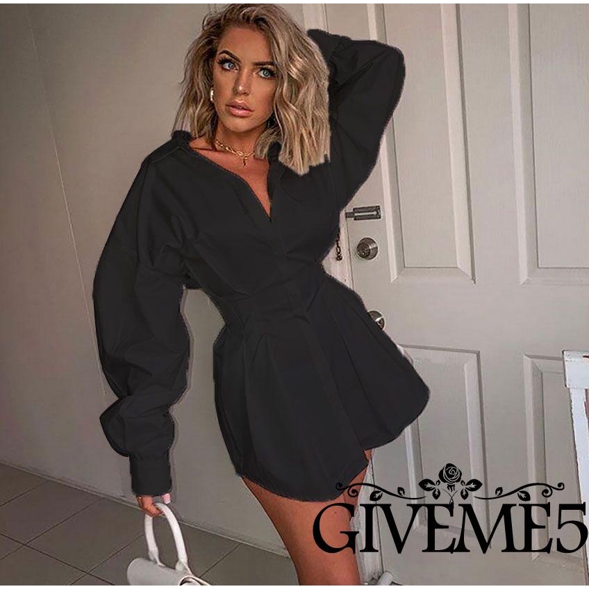  Đầm nữ tay dài cổ chữ V thời trang quyến rũ | BigBuy360 - bigbuy360.vn