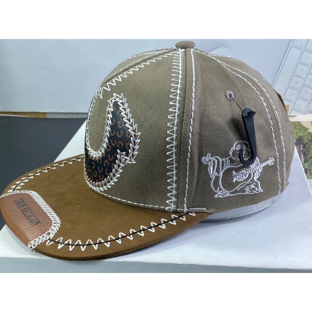 nón kết snapback da lộn phối da - mũ ông địa U full tem đậm chất thể thao nam