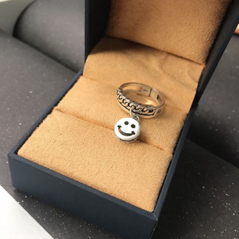 Nhẫn Hở Điều Chỉnh Được Họa Tiết Mặt Cười Thời Trang 23289