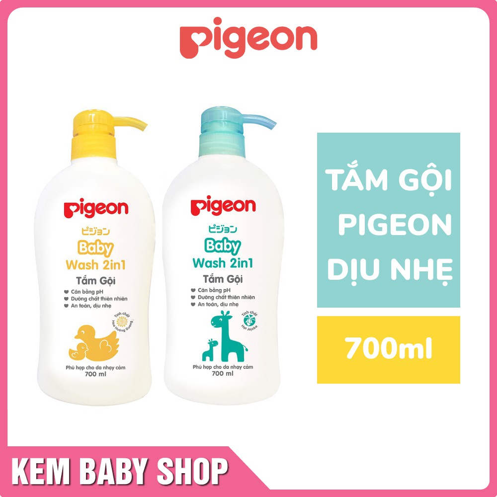 [Chính Hãng] Sữa tắm gội dịu nhẹ Pigeon 700ml 2in1 Hoa hướng dương / Jojoba - Sữa tắm Pigeon cho bé