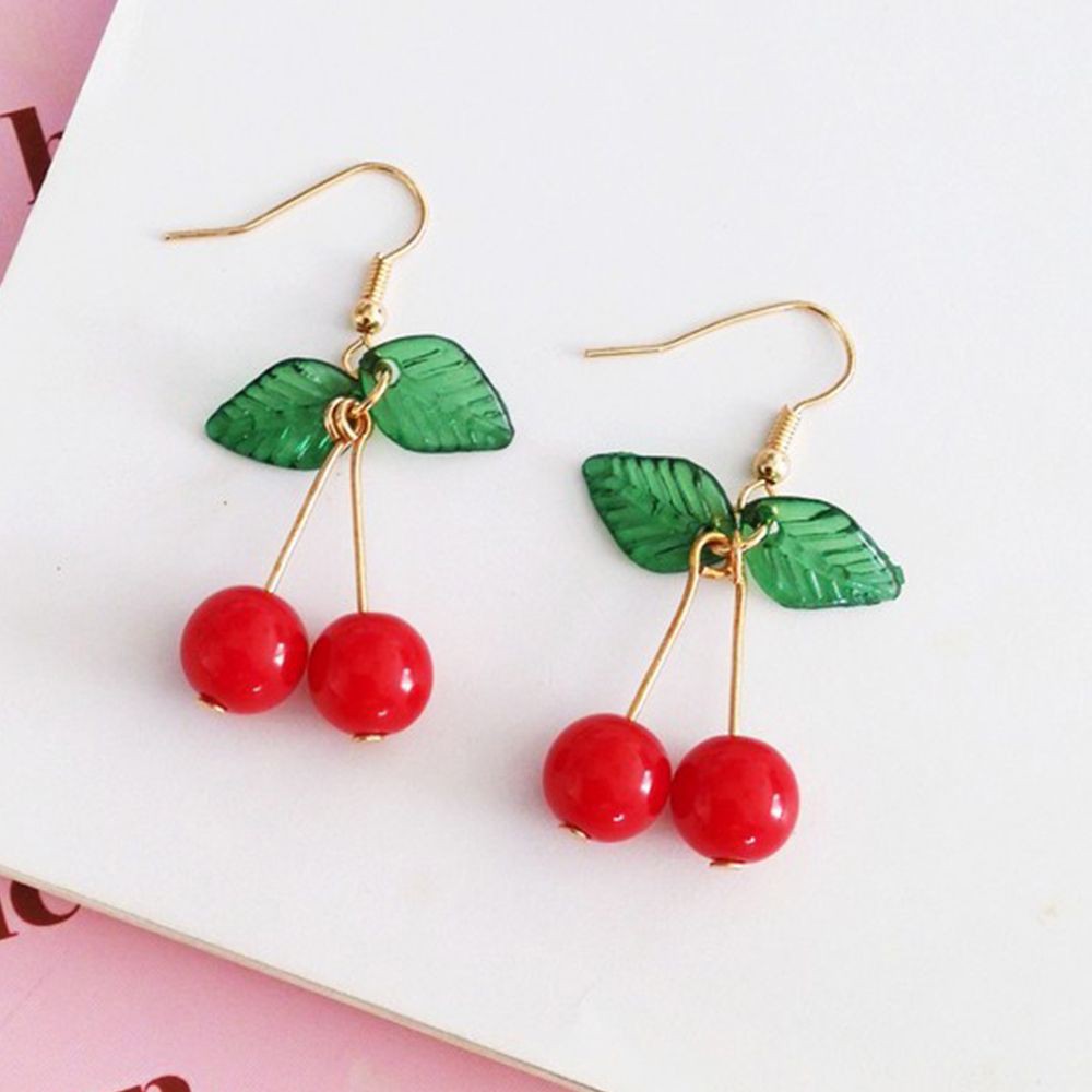 Khuyên tai hình quả cherry xinh xắn cho nữ