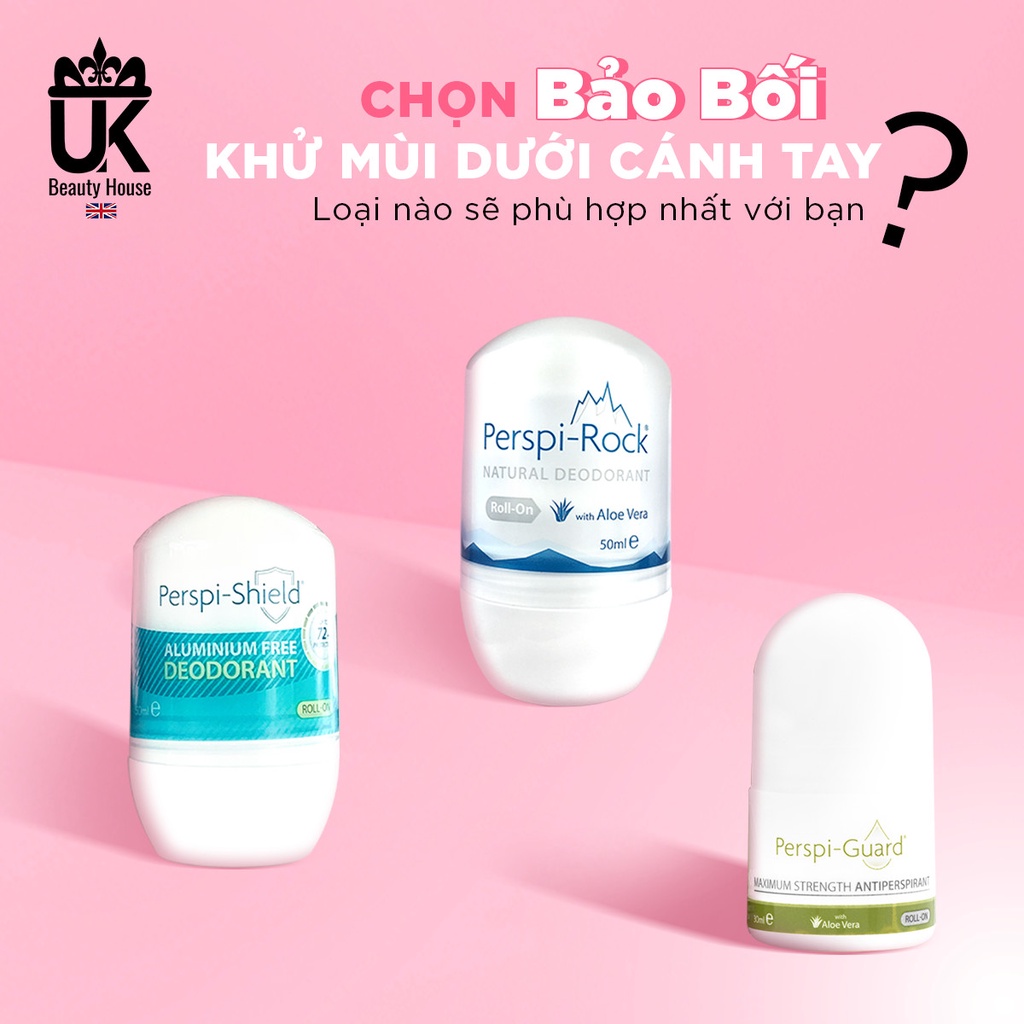 Lăn khử mùi từ thiên nhiên Perspi-Rock Natural Deodorant Roll On 50ml